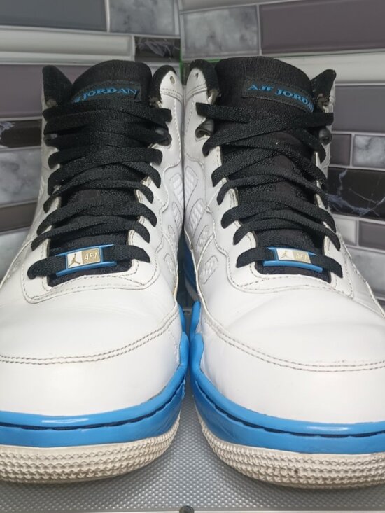 Air Jordan Fusion 9 White/ Powder Blue -Air Jordan 9 x Air Force One, Sz 11 RARE main image 9